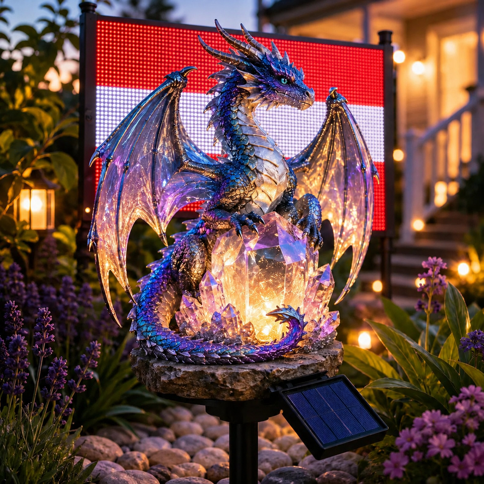 🐉 Amethyst Crystal Dragon✨️Solar Dragon Crystal Garden Light